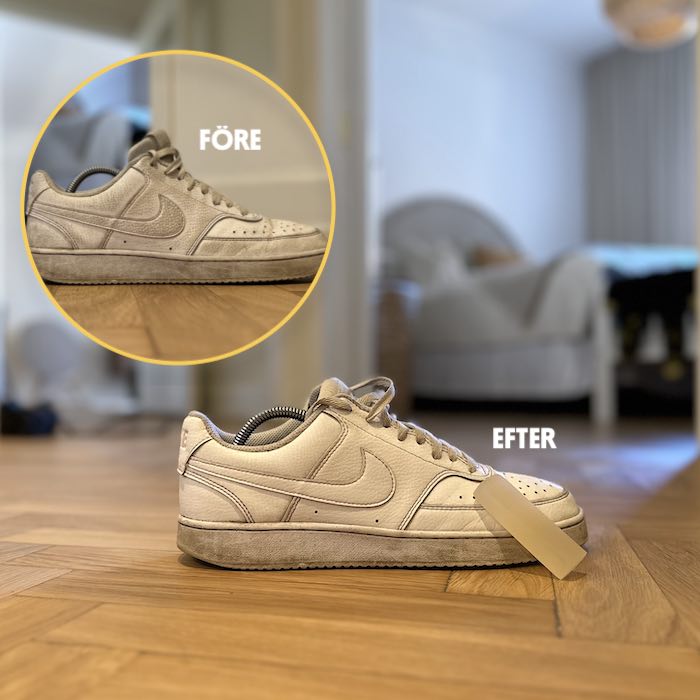 Nanosuddgummi för skor / sneakers