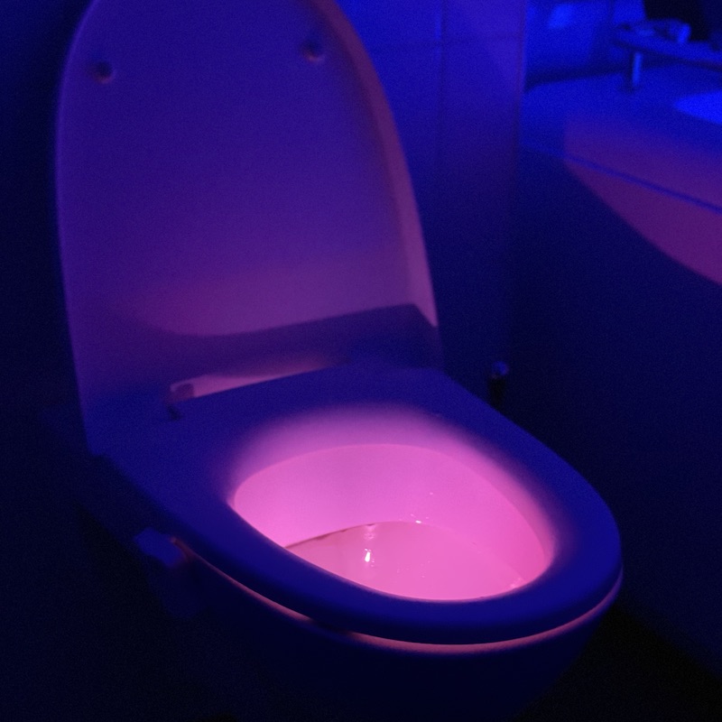 LED belysning för toaletten